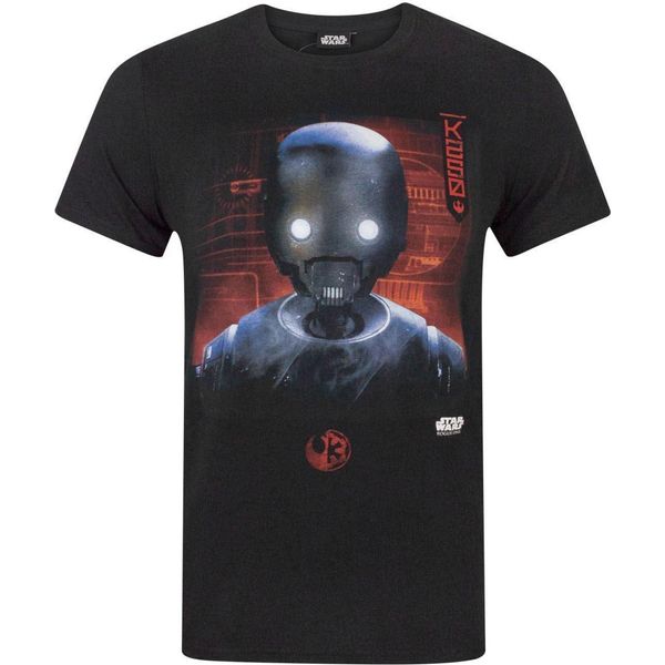 Maglietta Star Wars Rogue One K2S0 Robot Uomo NS4129 (S) (Nero)-image