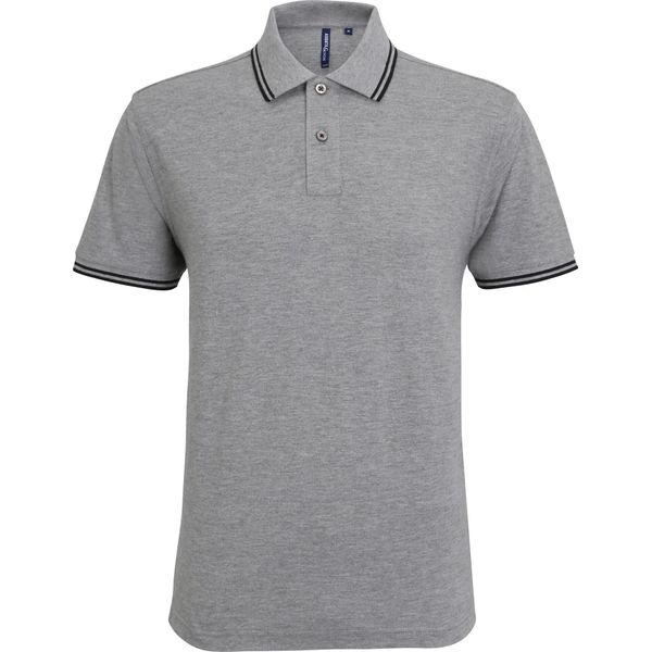 Polo Asquith & Fox Da Uomo, Manica Corta RW4809 (L) (Grigio/Nero)-image