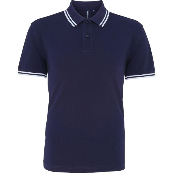 Polo Asquith & Fox Da Uomo, Manica Corta RW4809 (L) (Navy/White)-image