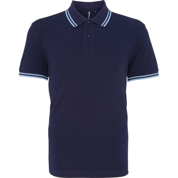 Polo Asquith & Fox Da Uomo, Manica Corta RW4809 (Xl) (Blu Navy/Girasole)-image