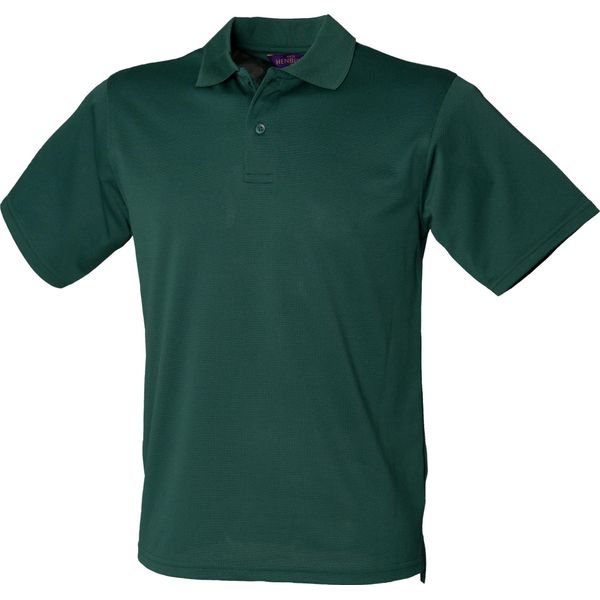 Polo Henbury Da Uomo Coolplus Pique RW635 (S) (Verde Bottiglia)-image