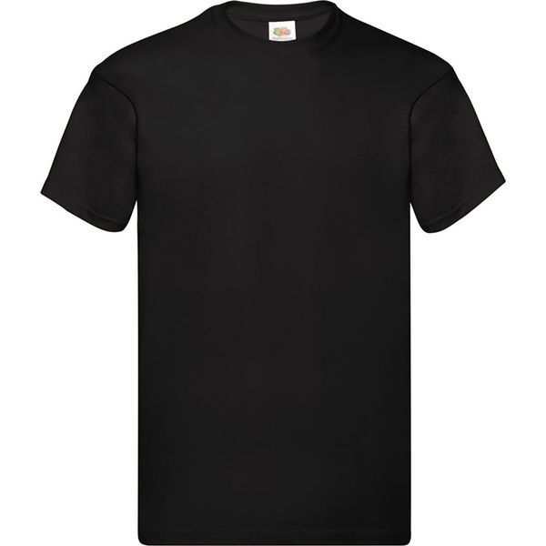 Screen Stars Fruit Of The Loom T-Shirt Originale Da Uomo, Manica Corta PC124 (4XL) (Nero)-image
