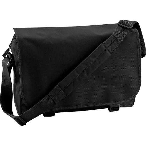 Borsa A Tracolla / Messenger Bagbase, 11 Litri (2 Pezzi/Confezione) BC4473 (Taglia Unica) (Nero)-image