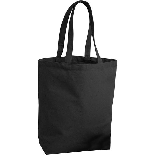 Westford Mill Fair Trade Camden Shopper / Borsa Per La Spesa, 13 Litri (2 Pezzi/Confezione) BC4546 (Taglia Unica) (Nero)-image