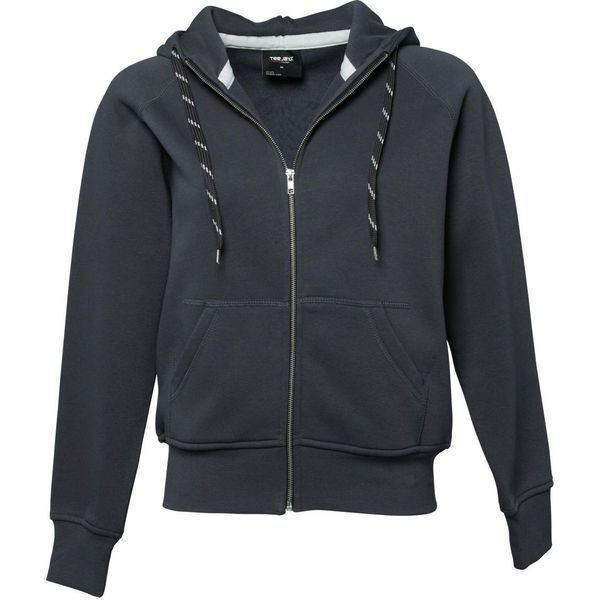 Tee Jays Donna Felpa Con Cappuccio / Giacca Con Cappuccio Con Zip A Tutta Lunghezza BC3320 (M) (Grigio Scuro)-image
