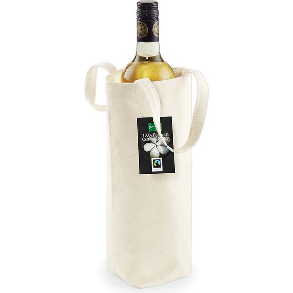 Westford Mill Cotone Bottle Bag BC3618 (Taglia Unica) (Naturale)-image