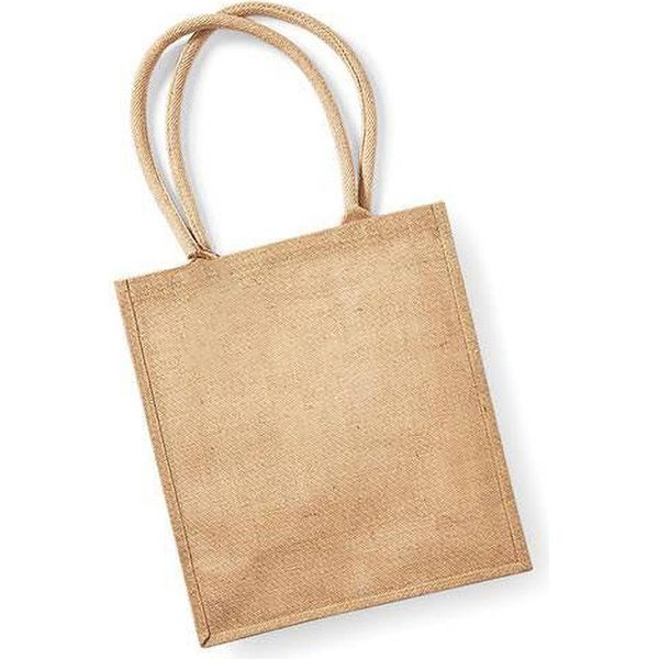Westford Mill Jute Boutique Shopping Bag (19L) BC3616 (Taglia Unica) (Naturale)-image