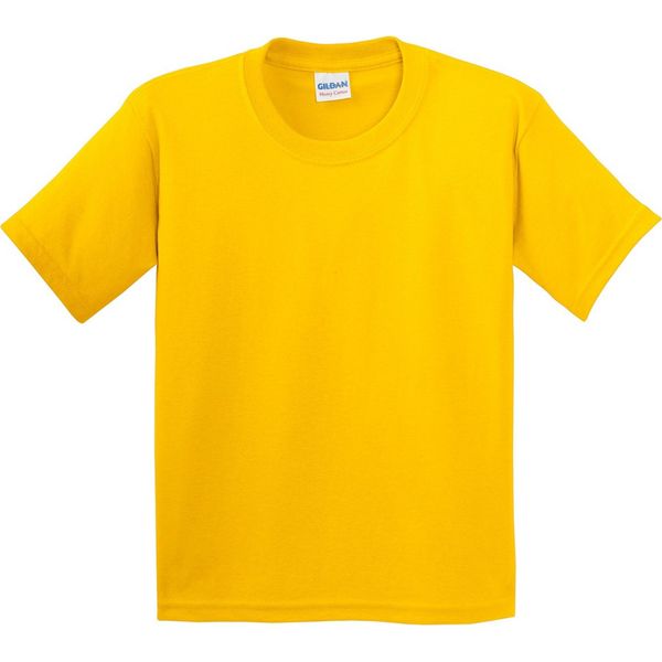 Maglietta Gildan Per Bambini A Girocollo, Manica Corta BC482 (Xl) (Giallo)-image