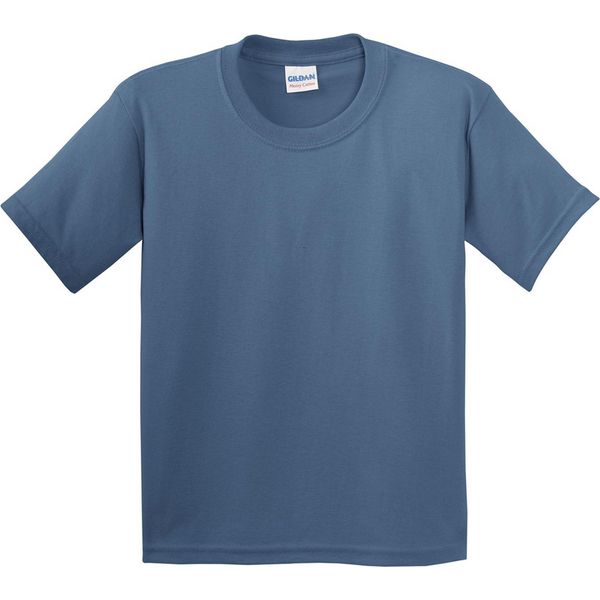 Maglietta Gildan Bambino Girocollo, Manica Corta BC482 (L) (Blu Indaco)-image