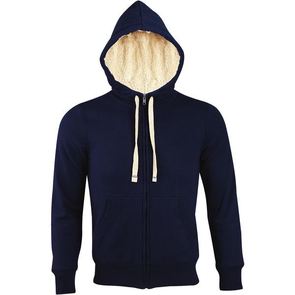 Sols Sherpa Giacca Con Cappuccio Unisex / Felpa Con Cappuccio Con Zip PC512 (Xs) (Blu Navy)-image