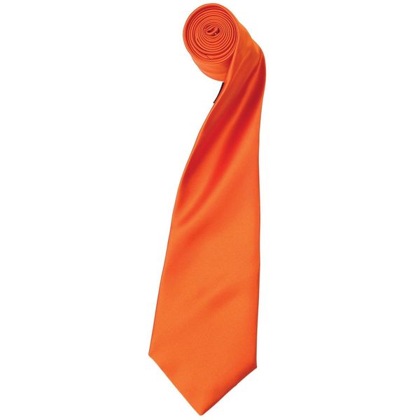 Cravatta Premier Da Uomo In Raso, Tinta Unita (2 Pezzi/Confezione) RW6934 (Taglia Unica) (Terracotta)-image