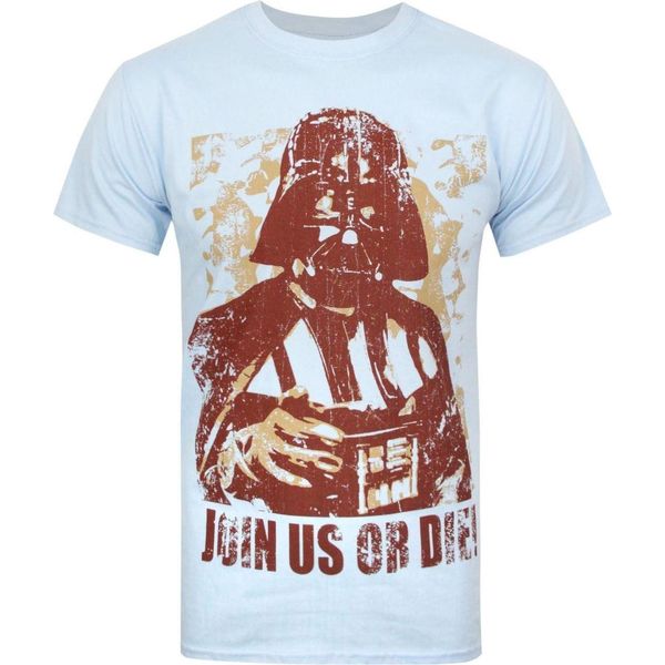 Maglietta Ufficiale Star Wars Join Us Or Die Darth Vader Uomo NS4758 (S) (Blu)-image