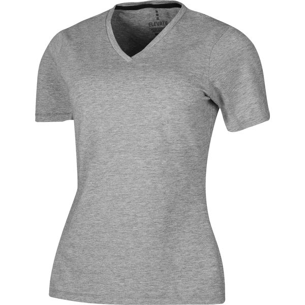 T-Shirt Elevate Kawartha Da Donna, Con Scollo A V, Manica Corta PF1810 (M) (Grigio Screziato)-image