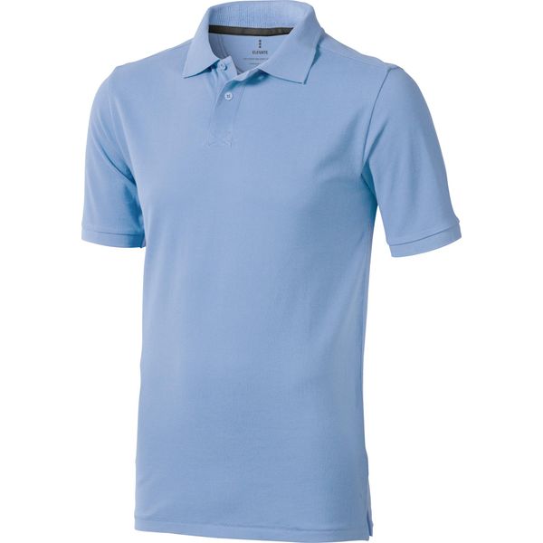 Polo Elevate Calgary Uomo, Manica Corta PF1816 (3XL) (Azzurro)-image