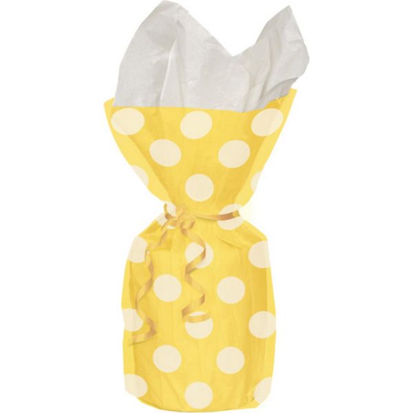 Unique Party Borsa In Cellophane Con Motivo A Punti (20 Pezzi) SG5455 (Taglia Unica) (Giallo)-image