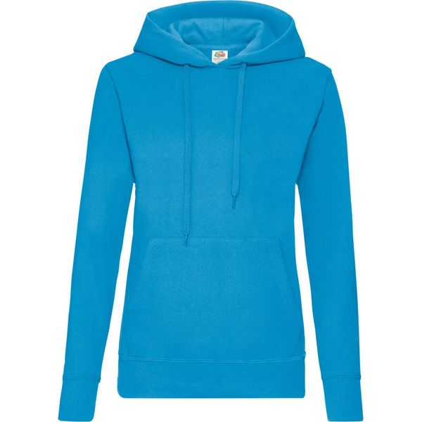 Fruit Of The Loom Lady Fit Pullover Mit Kapuze BC363 (Xs) (Azur)-image
