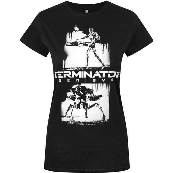 Maglietta Terminator Genisys Graffiti Donna NS4214 (S) (Nero)-image