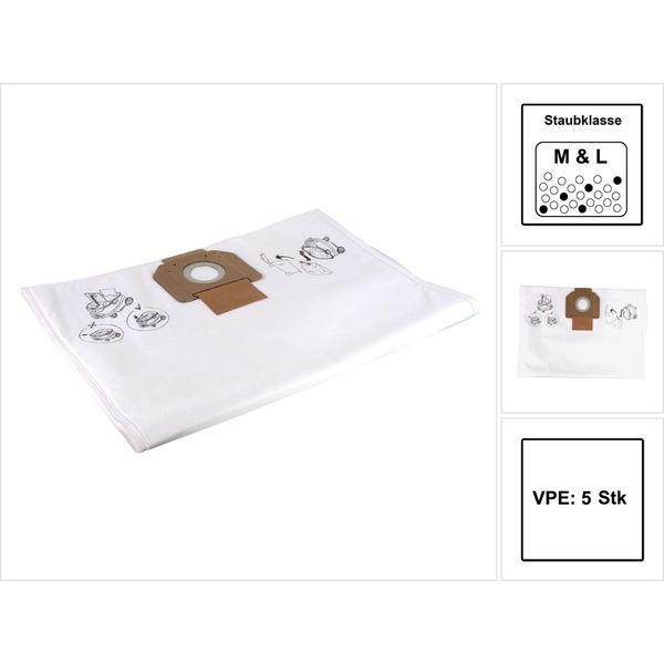 Sacchetto Mirka In Pile Per Aspirapolvere 1230 E 1242 - 5 Pezzi ( 8999100211 )-image