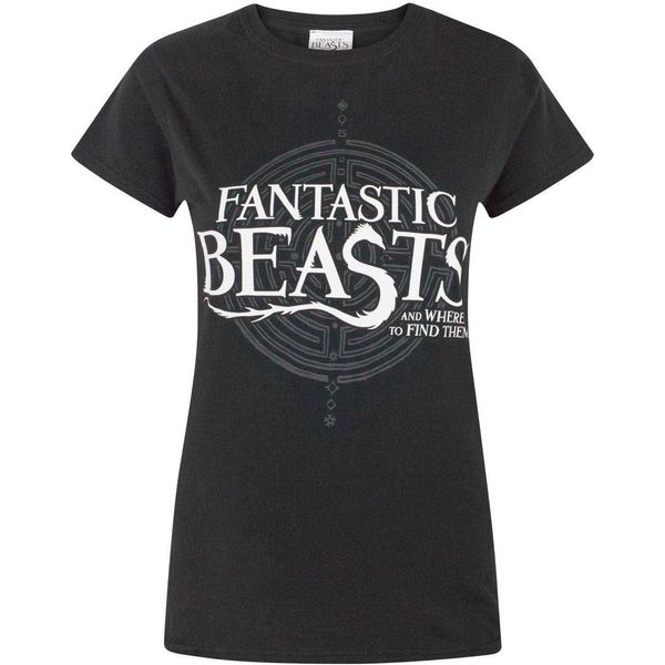 Fantastic Beasts And Where To Find Them Damen Logo T-Shirt NS4622 (M) (Schwarz)-image