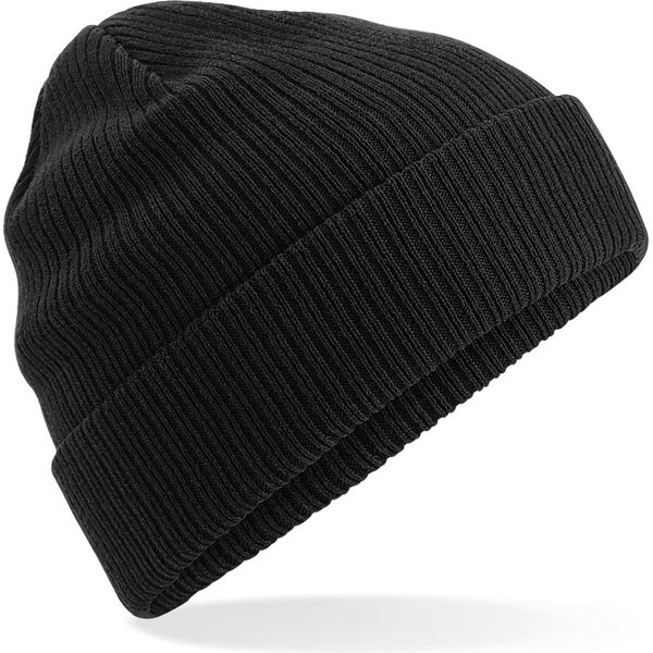 Beechfield Berretto In Cotone Organico RW7085 (Taglia Unica) (Nero)-image