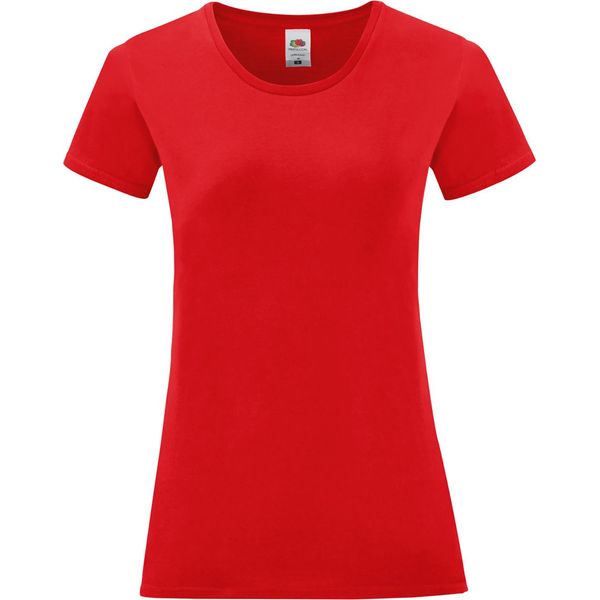 T-Shirt Fruit Of The Loom Iconic Da Donna, Manica Corta PC3400 (Xl) (Rosso)-image