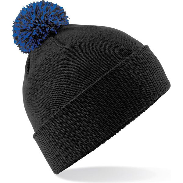 Cappello Invernale Da Bambina Beechfield Duo Extreme Snowstar RW243 (Taglia Unica) (Nero/Royal)-image