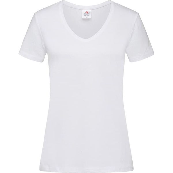 Stedman Maglietta Donna Classica Con Scollo A V AB279 (Xl) (Bianco)-image