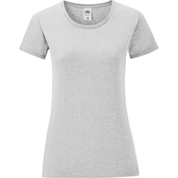 Maglietta Fruit Of The Loom Iconic Da Donna, Manica Corta PC3400 (L) (Grigio Screziato)-image
