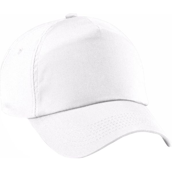 Berretto Da Baseball Beechfield Unisex Original Con 5 Pannelli PC2097 (Taglia Unica) (Bianco)-image