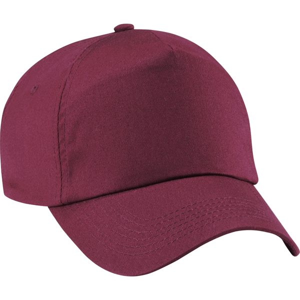 Berretto Da Baseball A 5 Pannelli Beechfield Unisex Junior PC2109 (Taglia Unica) (Borgogna)-image