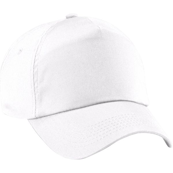 Berretto Da Baseball A 5 Pannelli Beechfield Unisex Junior PC2109 (Taglia Unica) (Bianco)-image