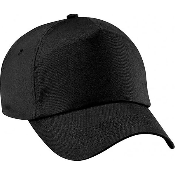 Berretto Da Baseball A 5 Pannelli Beechfield Unisex Junior PC2109 (Taglia Unica) (Nero)-image