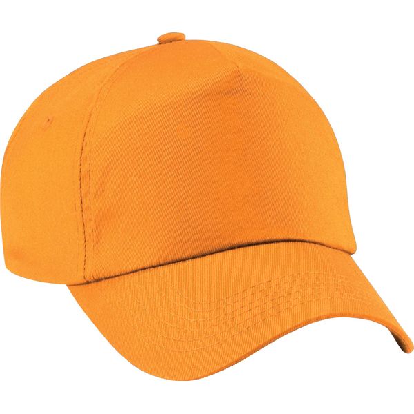 Berretto Da Baseball Beechfield Unisex Junior A 5 Pannelli PC2109 (Taglia Unica) (Arancione)-image