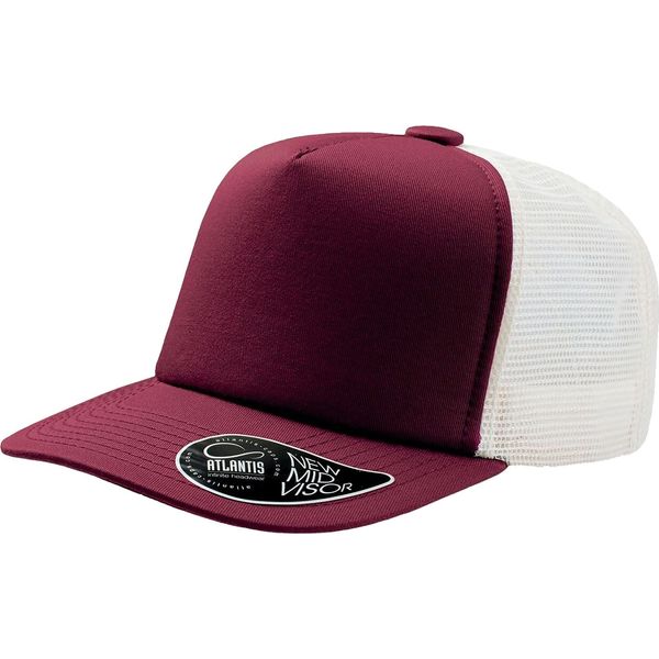 Cappello Trucker Atlantis Record A 5 Pannelli AB208 (Taglia Unica) (Borgogna)-image