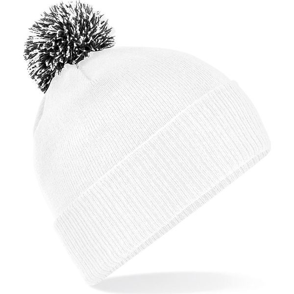 Cappello Invernale Da Bambina Beechfield Duo Extreme Snowstar RW243 (Taglia Unica) (Bianco/Nero)-image