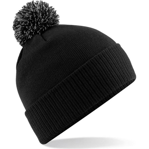 Cappello Invernale Da Bambina Beechfield Duo Extreme Snowstar RW243 (Taglia Unica) (Nero/Antracite)-image