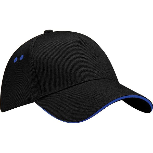 Beechfield Cappello Da Baseball Unisex Ultimate (2 Pezzi/Confezione) RW6700 (Taglia Unica) (Nero/Blu Reale)-image