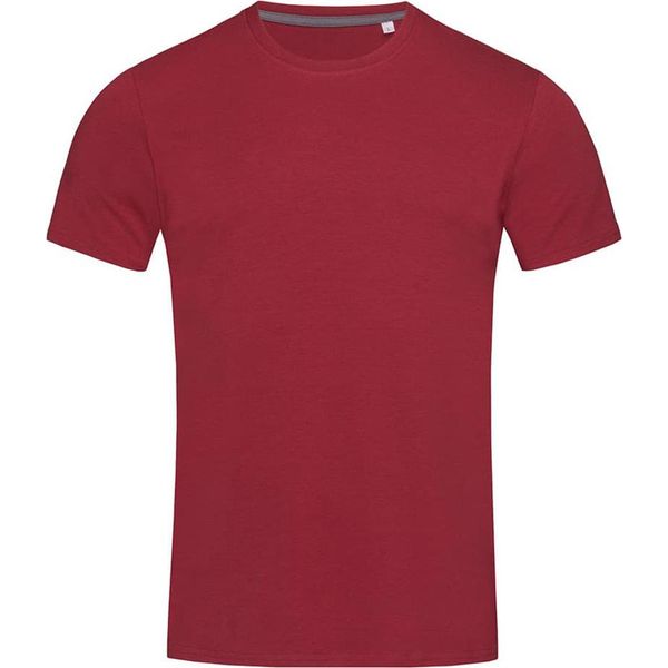T-Shirt Stedman Stars Clive Da Uomo Con Collo Rotondo AB384 (L) (Bordeaux)-image