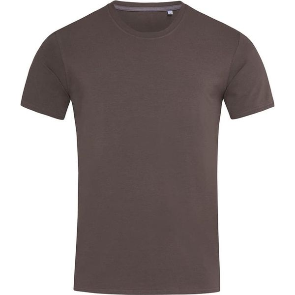 T-Shirt Stedman Stars Clive Da Uomo Con Collo Rotondo AB384 (M) (Marrone Scuro)-image