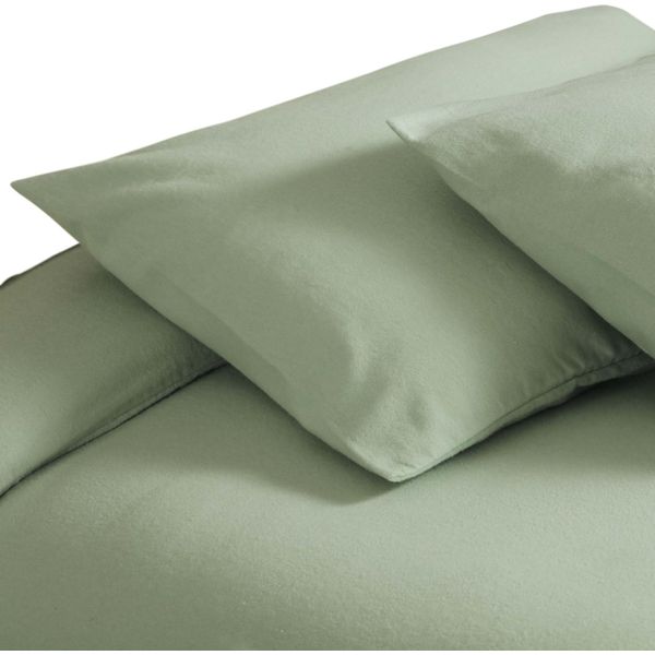 Set Di Copricuscini In Cotone Pettinato Belledorm, 2 Pezzi BM306 (Taglia Unica) (Verde Mela)-image