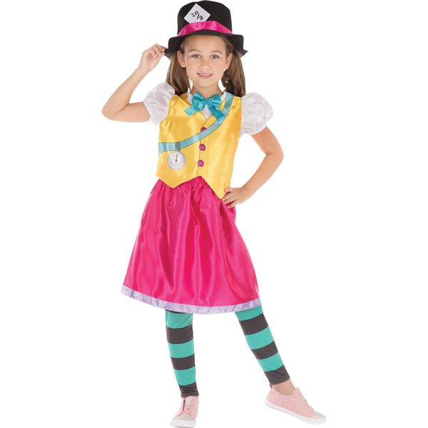 Bristol Novelty Ragazze Costume Cappellaio Matto BN224 (L) (Colorato)-image