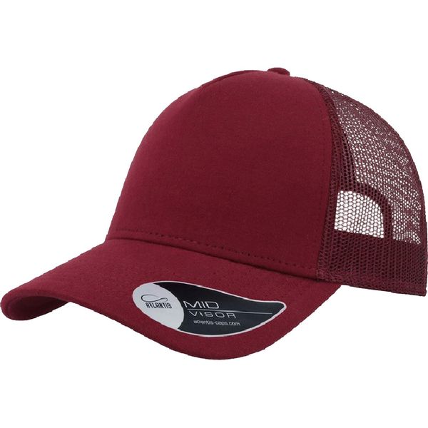 Atlantis Rapper Jersey Trucker Cap AB205 (Taglia Unica) (Borgogna)-image