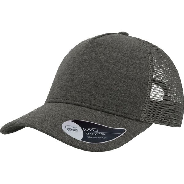 Atlantis Rapper Jersey Trucker Cap AB205 (Taglia Unica) (Grigio Scuro)-image