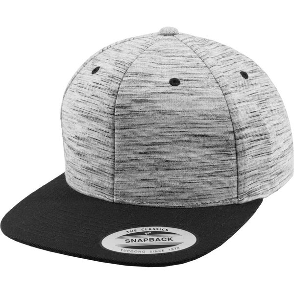 Flexfit By Yupoong Unisex Striped Marl Baseball Cap RW7628 (Taglia Unica) (Nero/Grigio)-image
