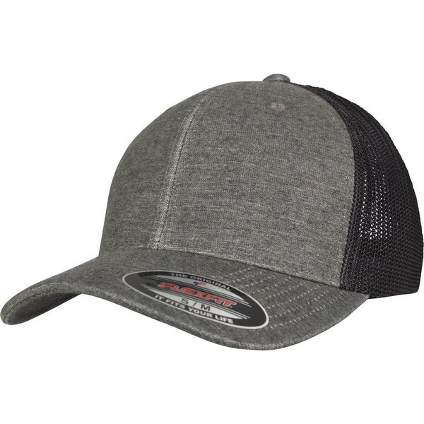 Flexfit By Yupoong Retro Trucker Cap Mottled RW7562 (S/M) (Khaki/Nero)-image