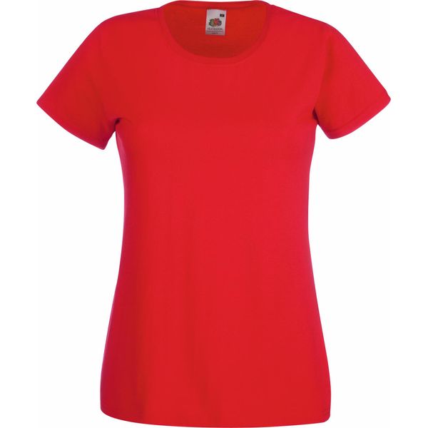 Maglietta Fruit Of The Loom Lady-Fit Donna (5 Pezzi/Confezione) BC4810 (M) (Rosso)-image