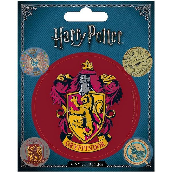 Harry Potter - Grifondoro - Adesivi, Confezione Da 5 Pezzi In Vinile BS2321 (Taglia Unica) (Colorati)-image