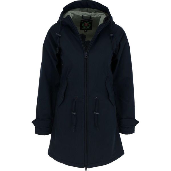 Derbe Hamburg Friese Island Cappotto Softshell Da Donna, Taglia:34, Colore:Navy/Lily Pad-image