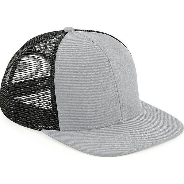 Beechfield - Uomo/Donna Cappello Trucker Unisex RW7738 (Taglia Unica) (Grigio/Nero)-image