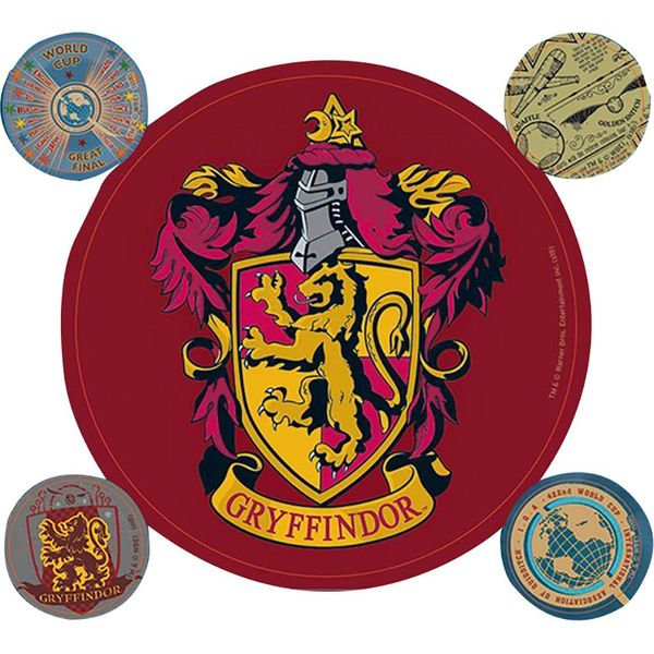 Harry Potter - Grifondoro - Set Di 5 Adesivi - Vinile TA893 (Taglia Unica) (Rosso)-image